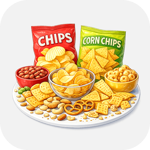 Снеки, чипсы, орешки